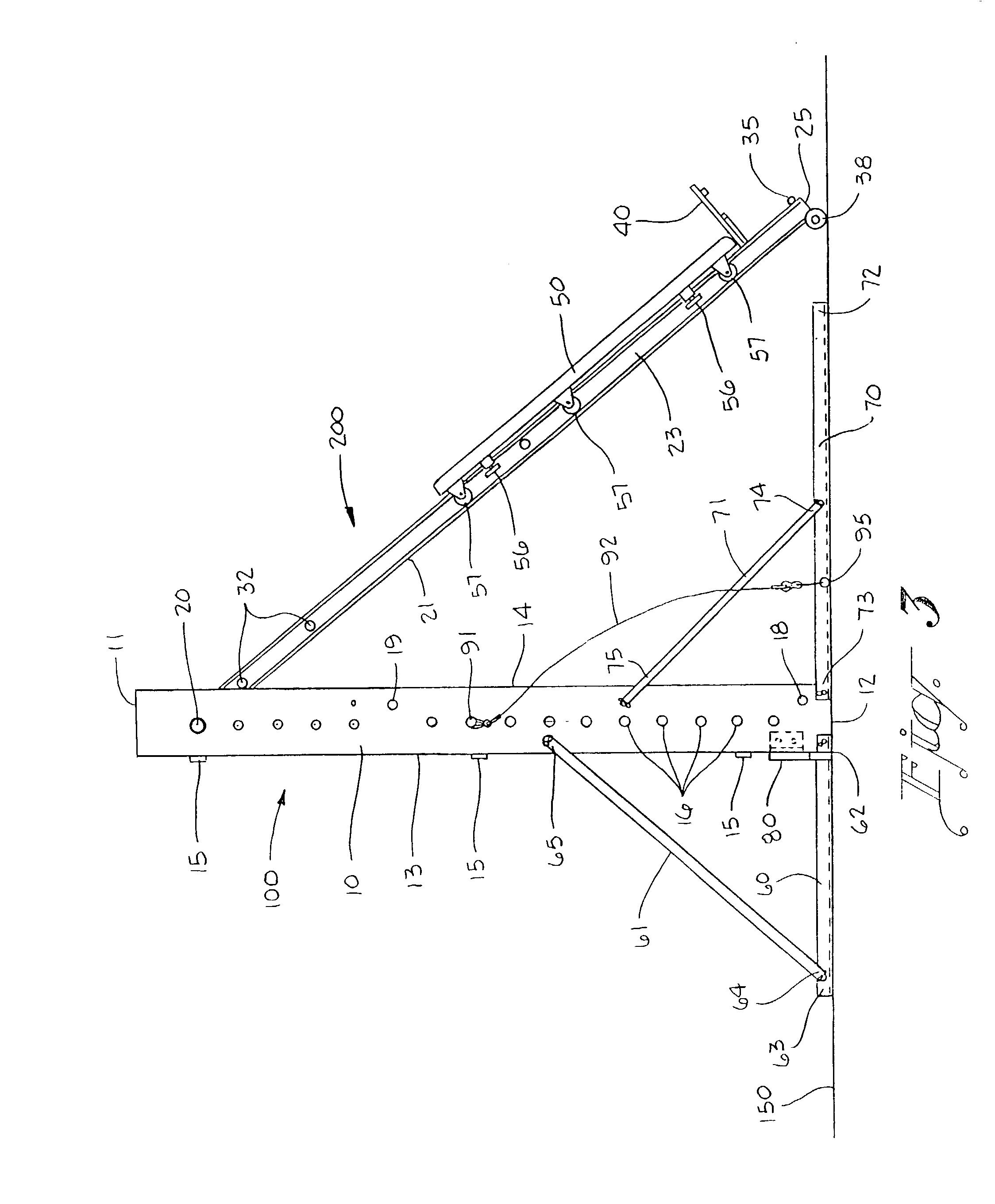 Exercise apparatus and method of collapsing the same