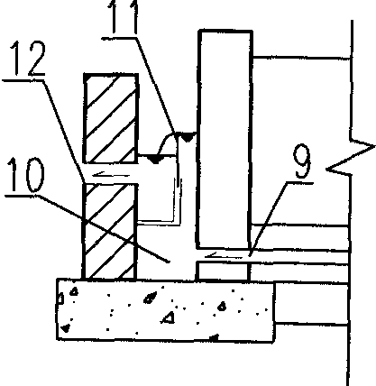 Reinforced aerobic-anaerobic manpower rapid-infiltration sewage treatment system