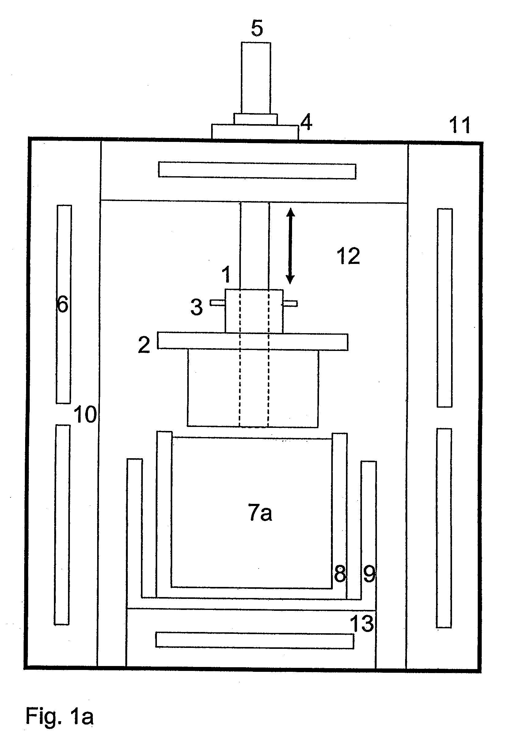 Device and method for producing crystalline bodies by directional solidification