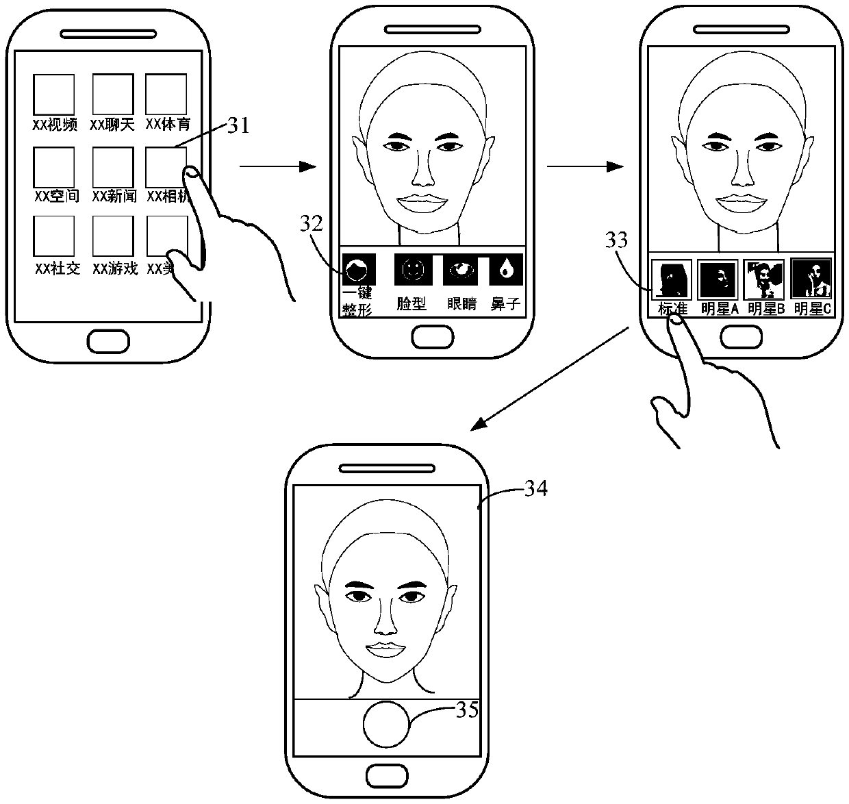 Face beautifying method and device, terminal and storage medium