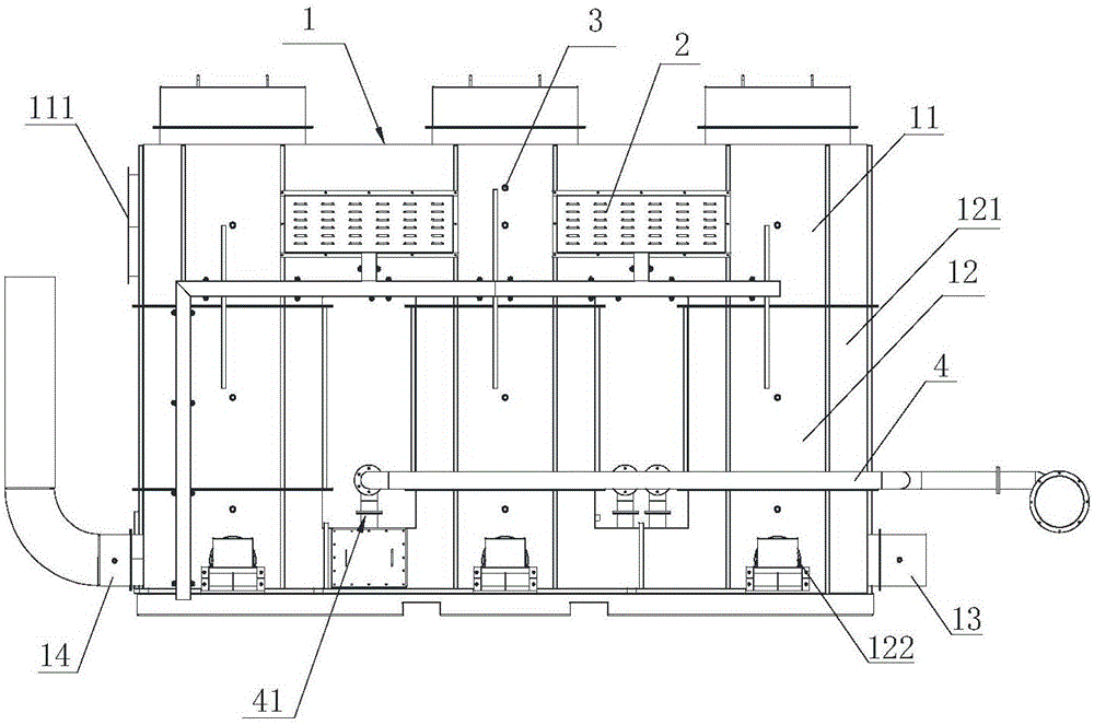 Electric heating heat storage incineration waste gas treatment device