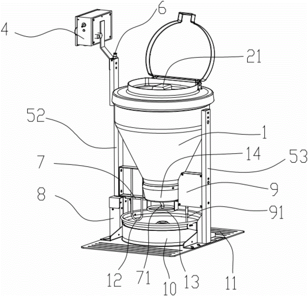 Water supply system of intelligent foodstuff feeder and intelligent foodstuff feeder