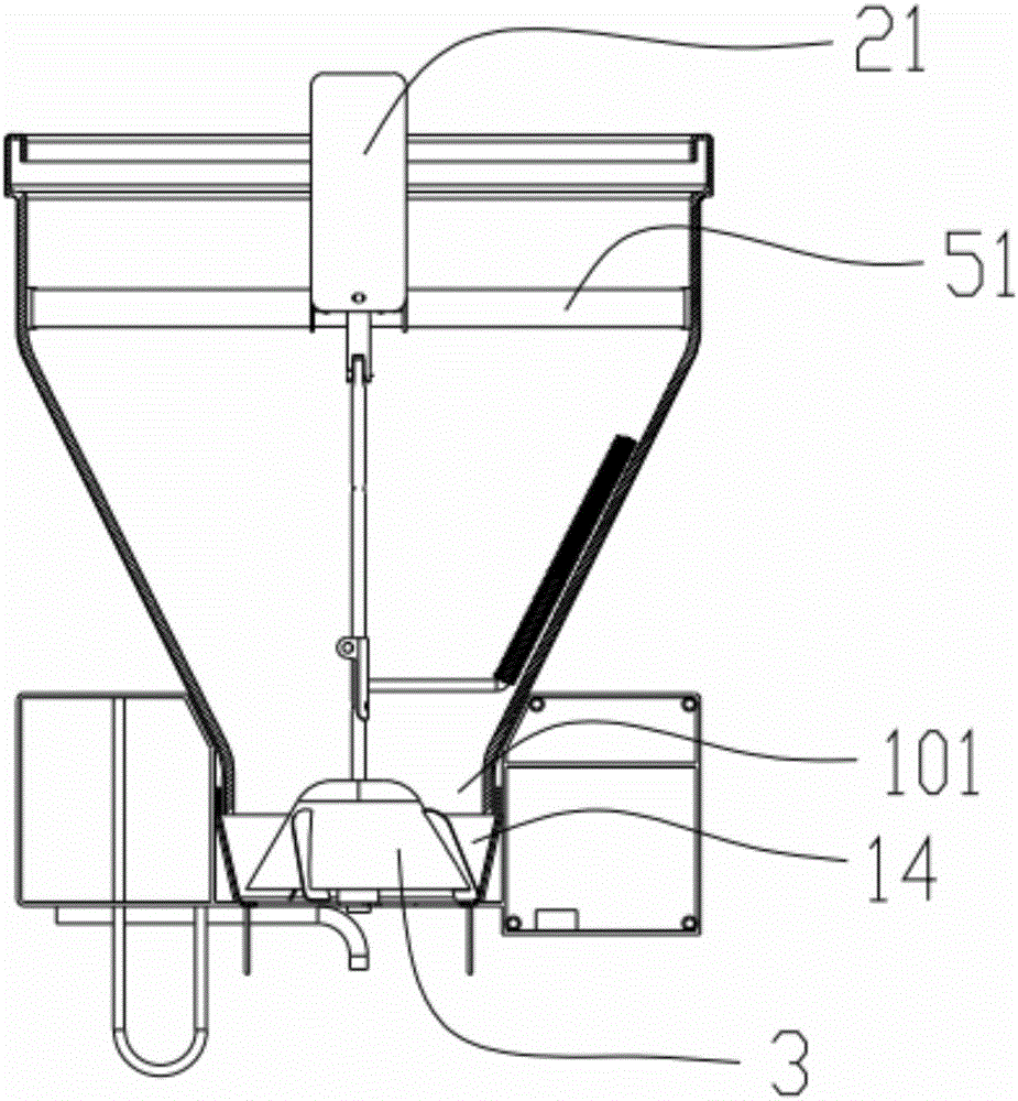 Water supply system of intelligent foodstuff feeder and intelligent foodstuff feeder