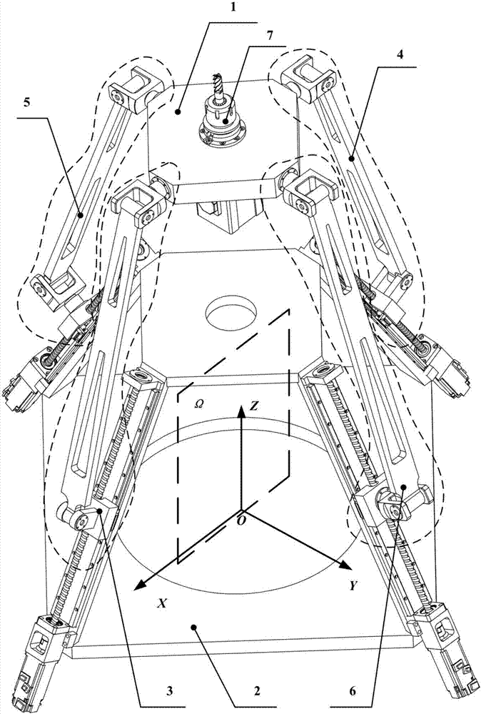 Redundant drive active overconstrained three-degree-of-freedom parallel machine tool