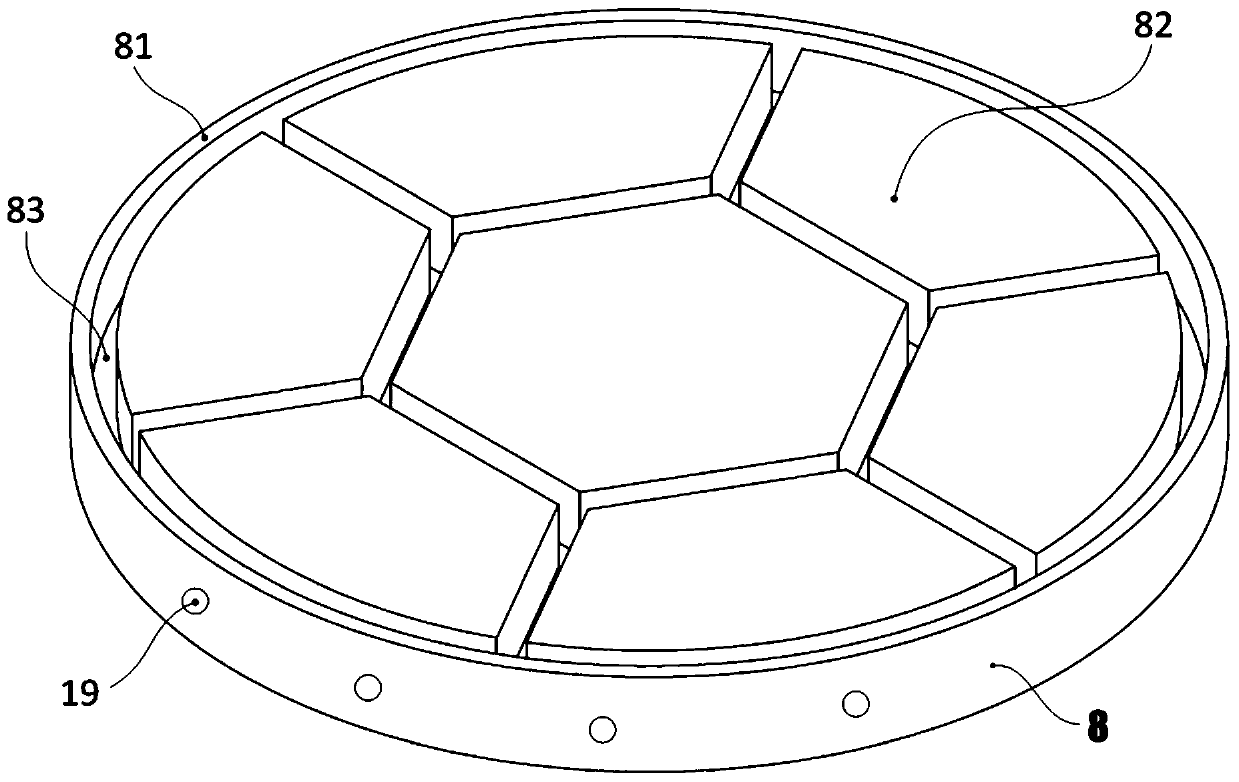 A layered forced-spreading core melt trap