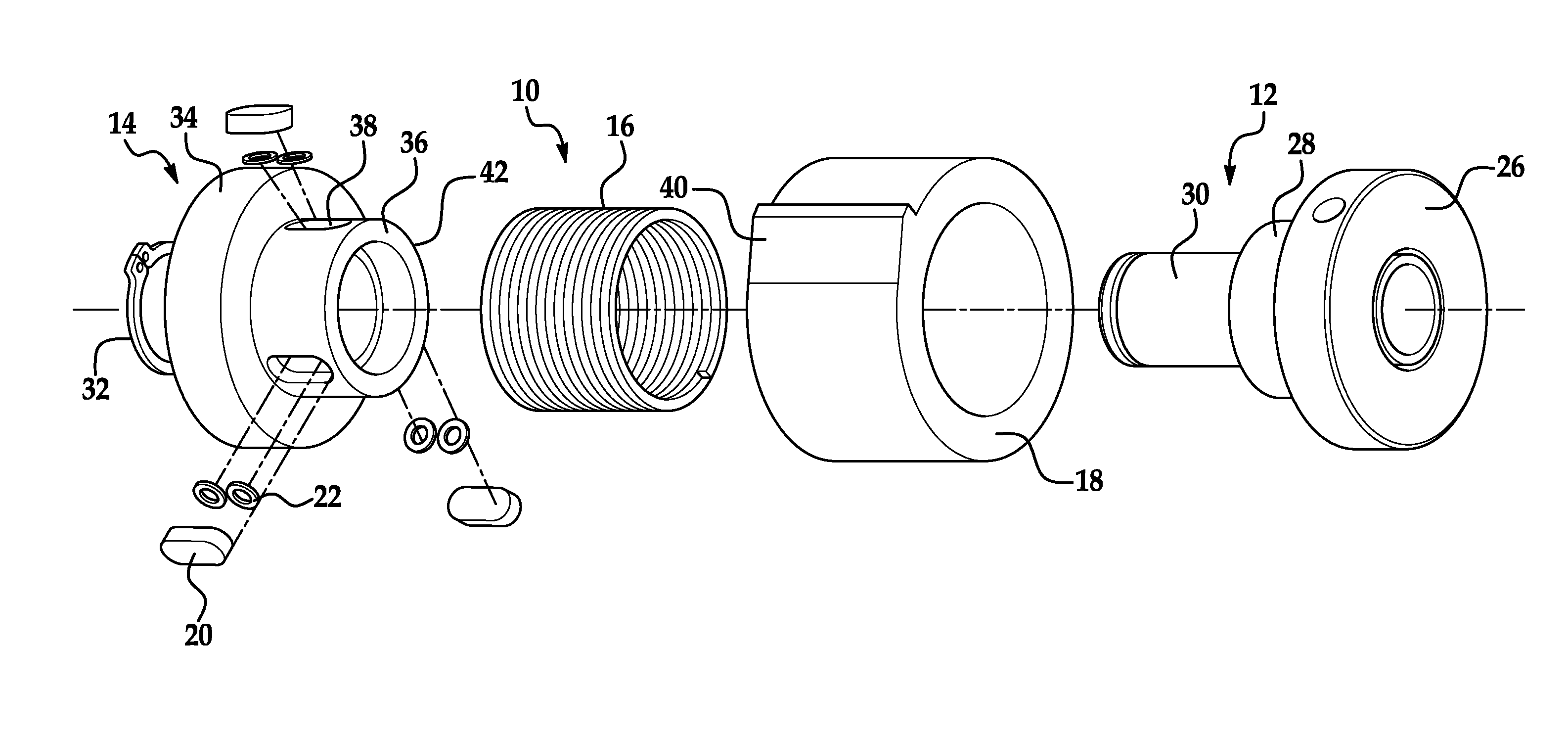 Wrap spring clutch coupling with quick release feature