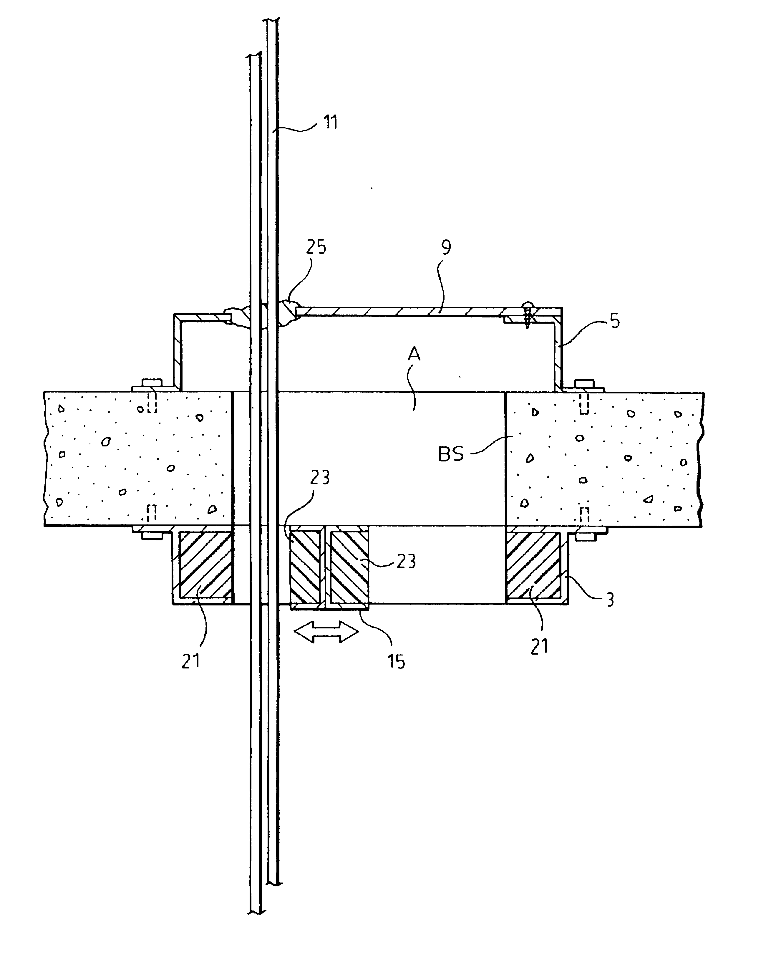 Intumescent floor opening frame