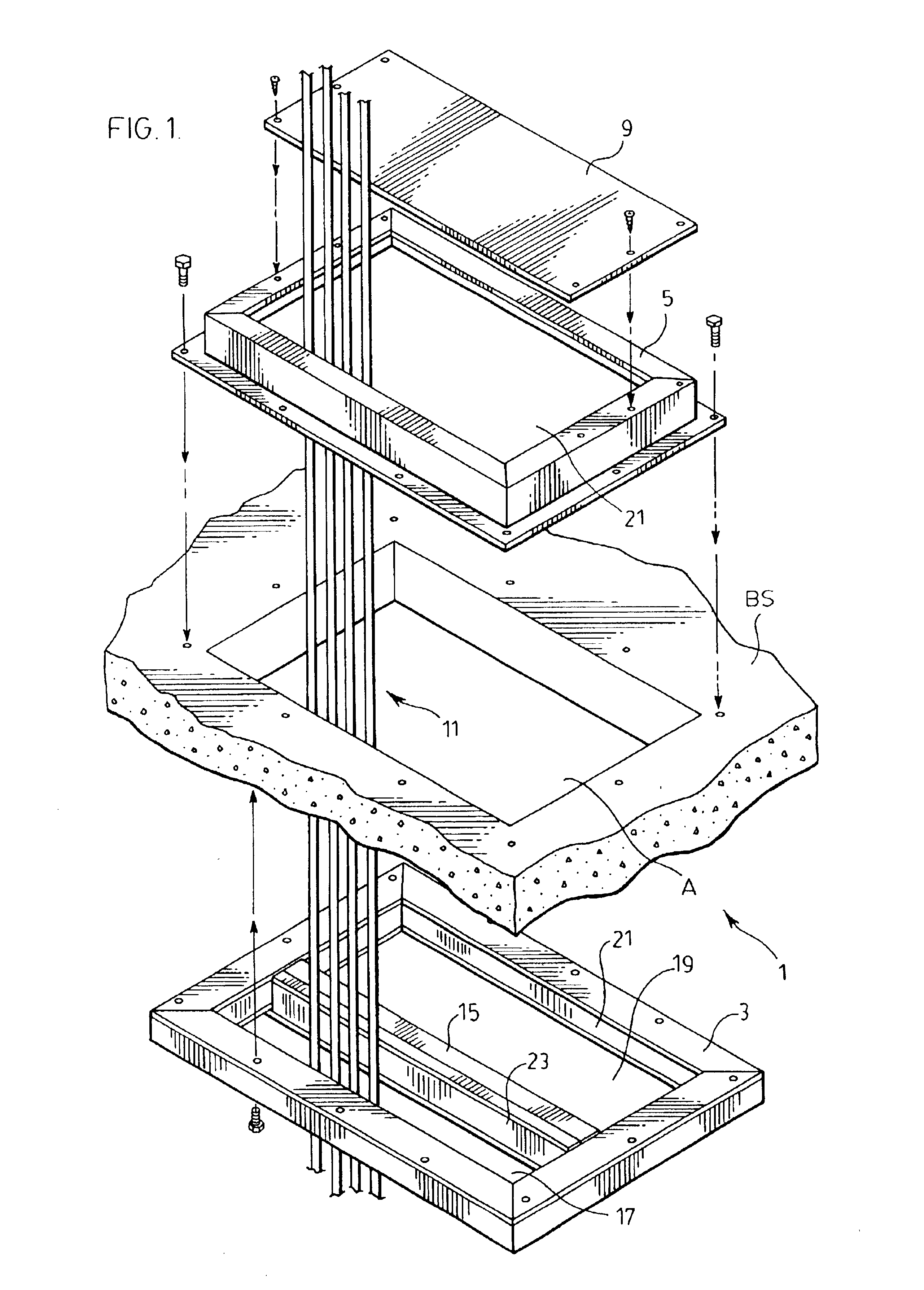 Intumescent floor opening frame