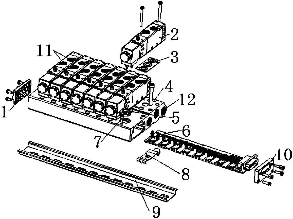 Dustproof and waterproof energy-saving type valve island