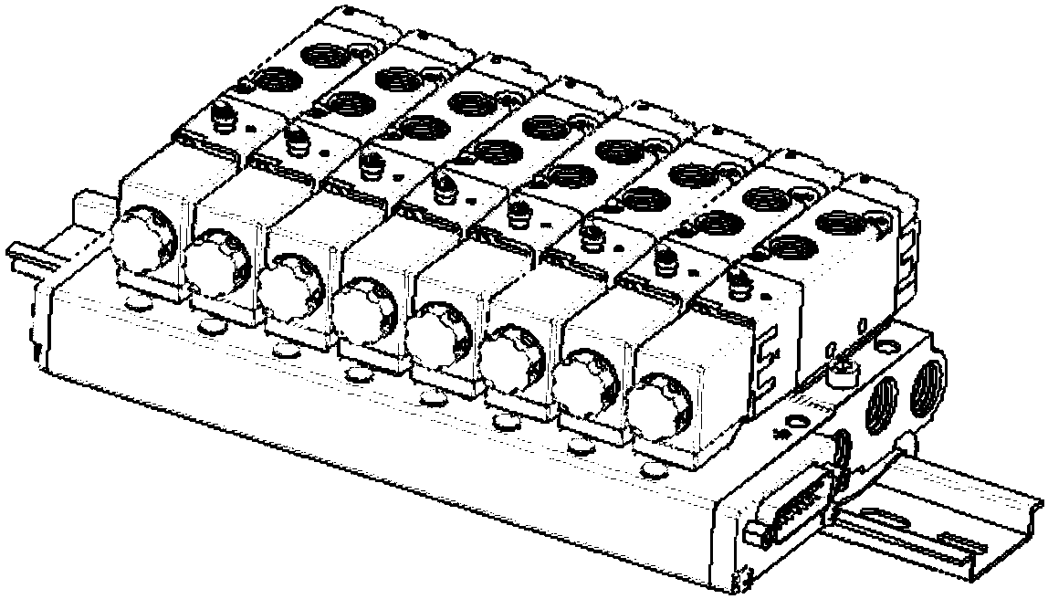 Dustproof and waterproof energy-saving type valve island