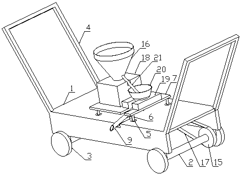 Hand-push fertilizing vehicle with uniform fertilization function