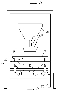 Hand-push fertilizing vehicle with uniform fertilization function