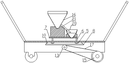 Hand-push fertilizing vehicle with uniform fertilization function