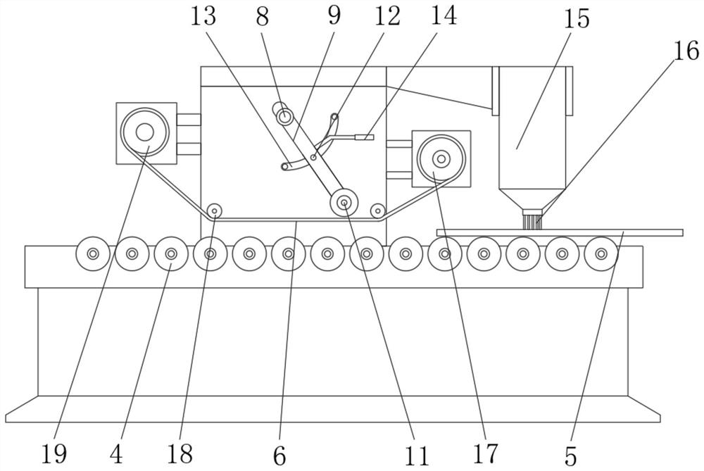 Sound insulation type galvanized color steel plate and machining equipment thereof