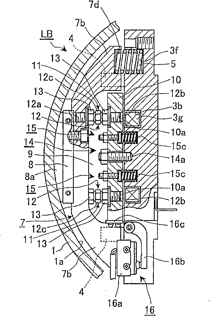 Electromagnetic drum brake