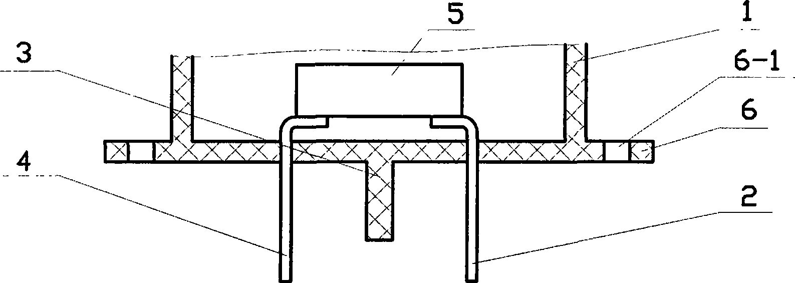 Uninterrupted meter-changing structure of inserted electric energy meter