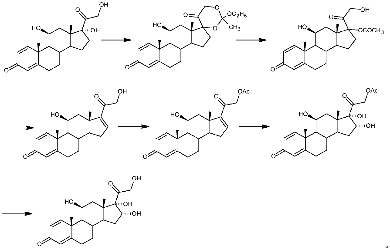 Method for preparing 16 alpha-hydroxyprednisolone