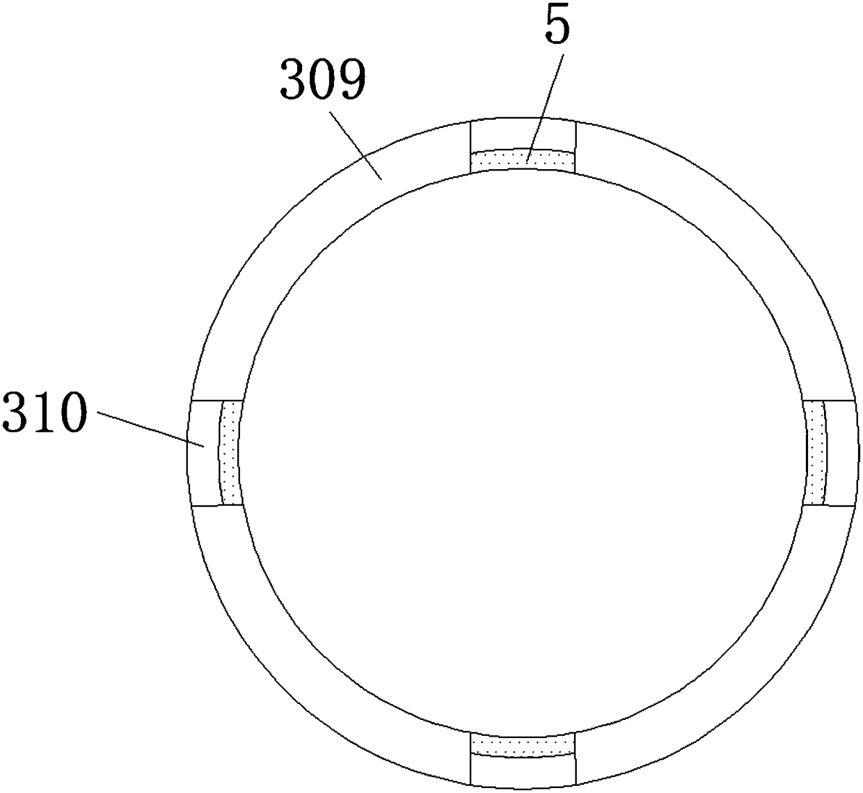 Intermittent extrusion type steel material cuttings treatment device utilizing centrifugal pollution discharge