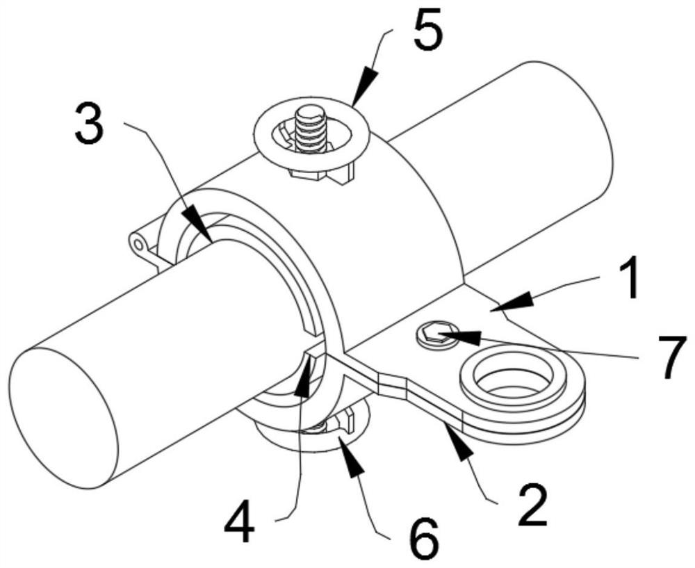 Anti-falling structure attached to lifting scaffold