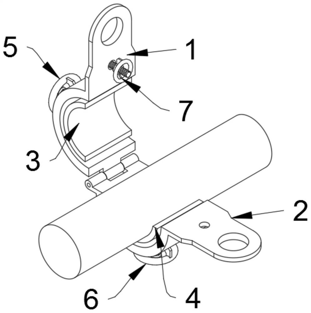 Anti-falling structure attached to lifting scaffold