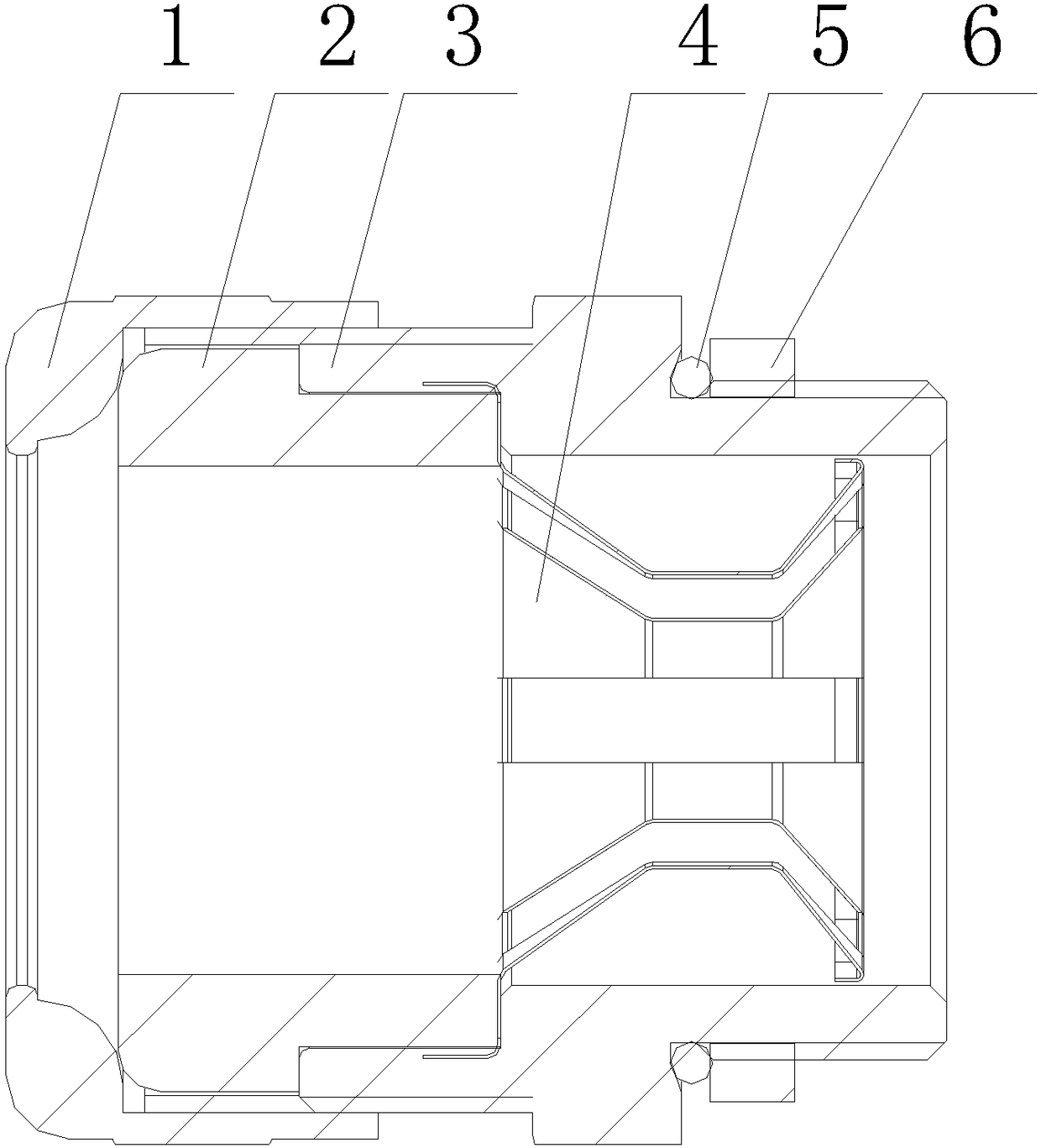 Fastening device providing highly effective electromagnetic interference shielding