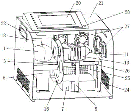 Portable near-infrared fruit internal quality detection device with adjustable light spots