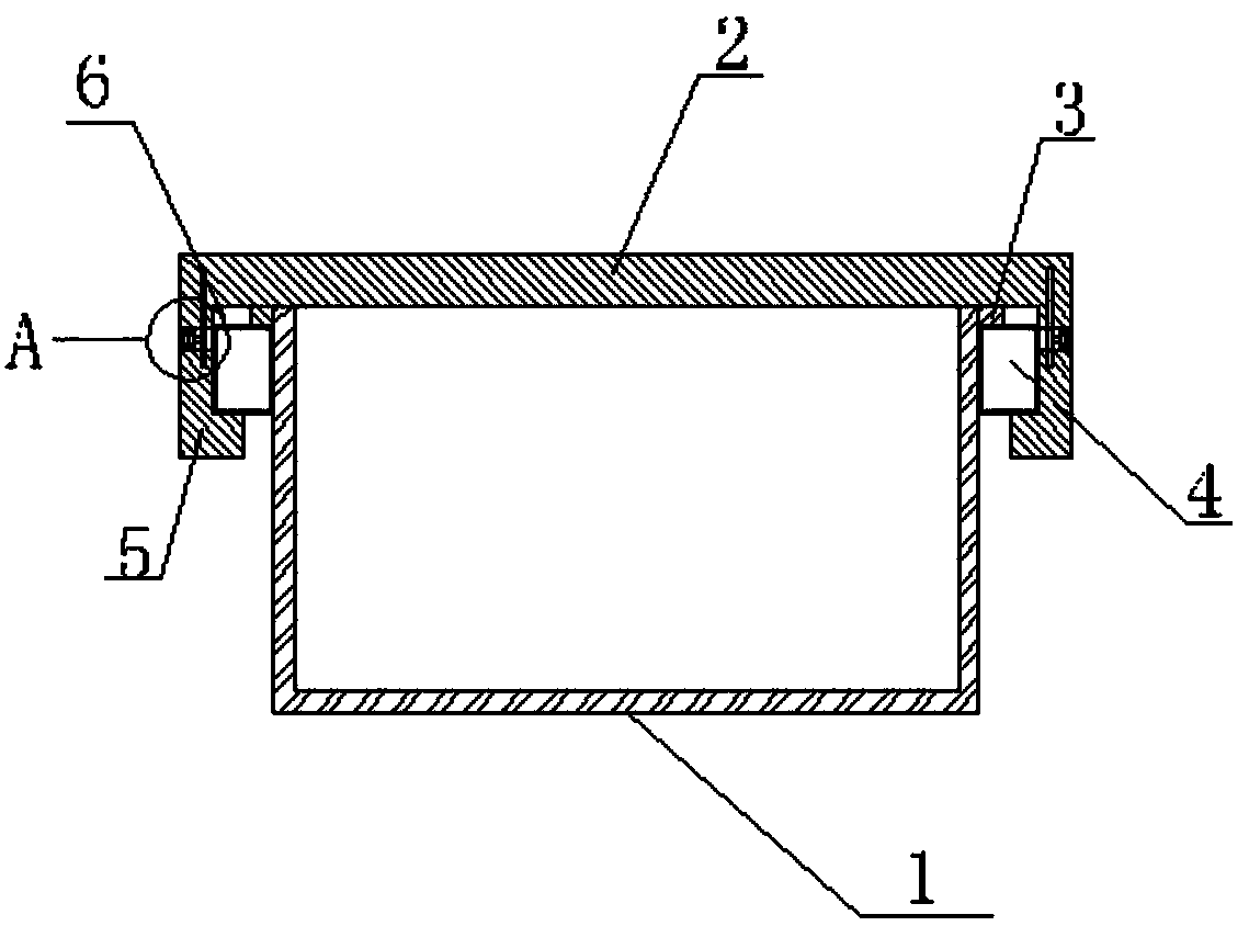 Box with airbag lock