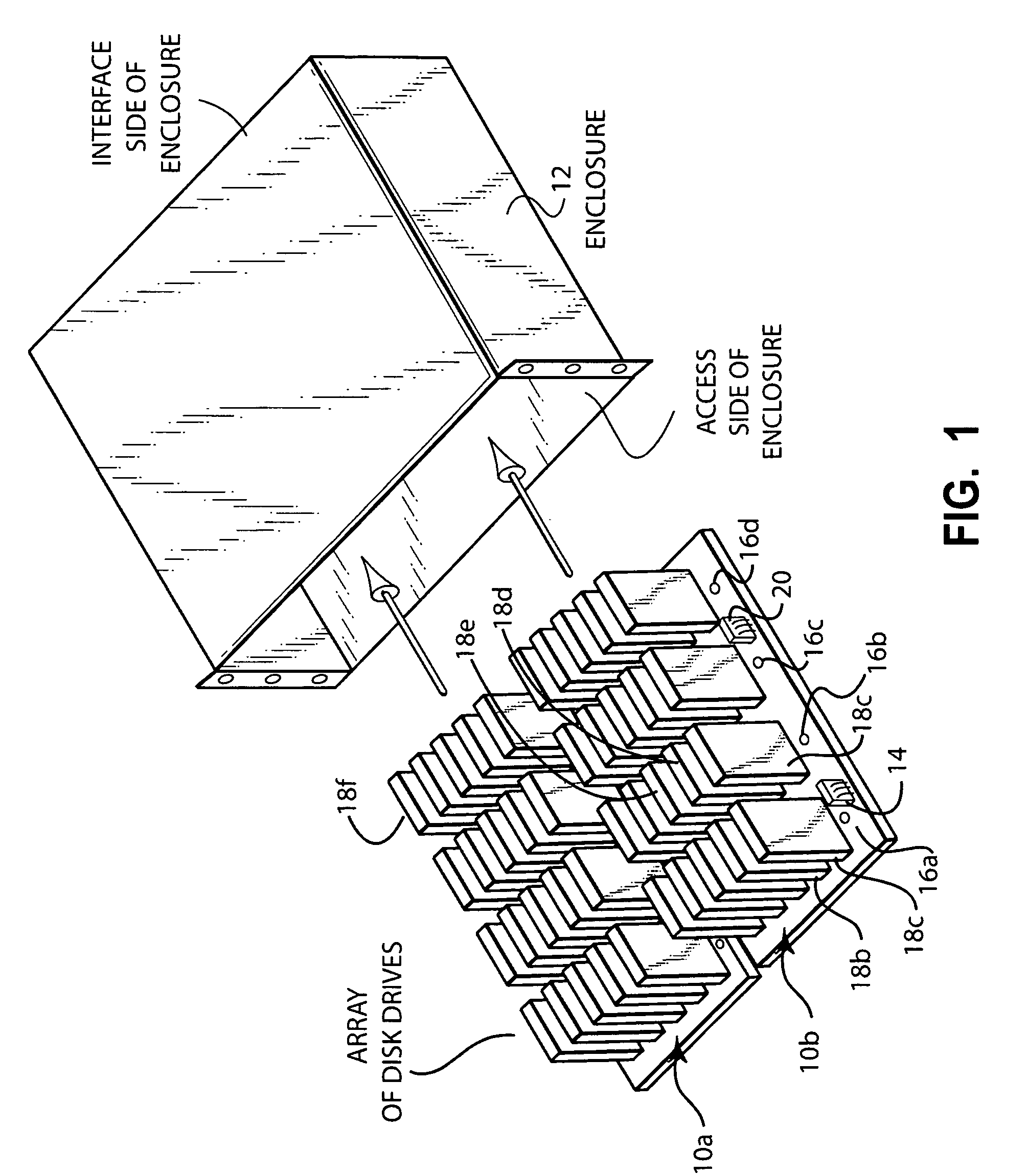 Failed drive locator for removable disk array modules