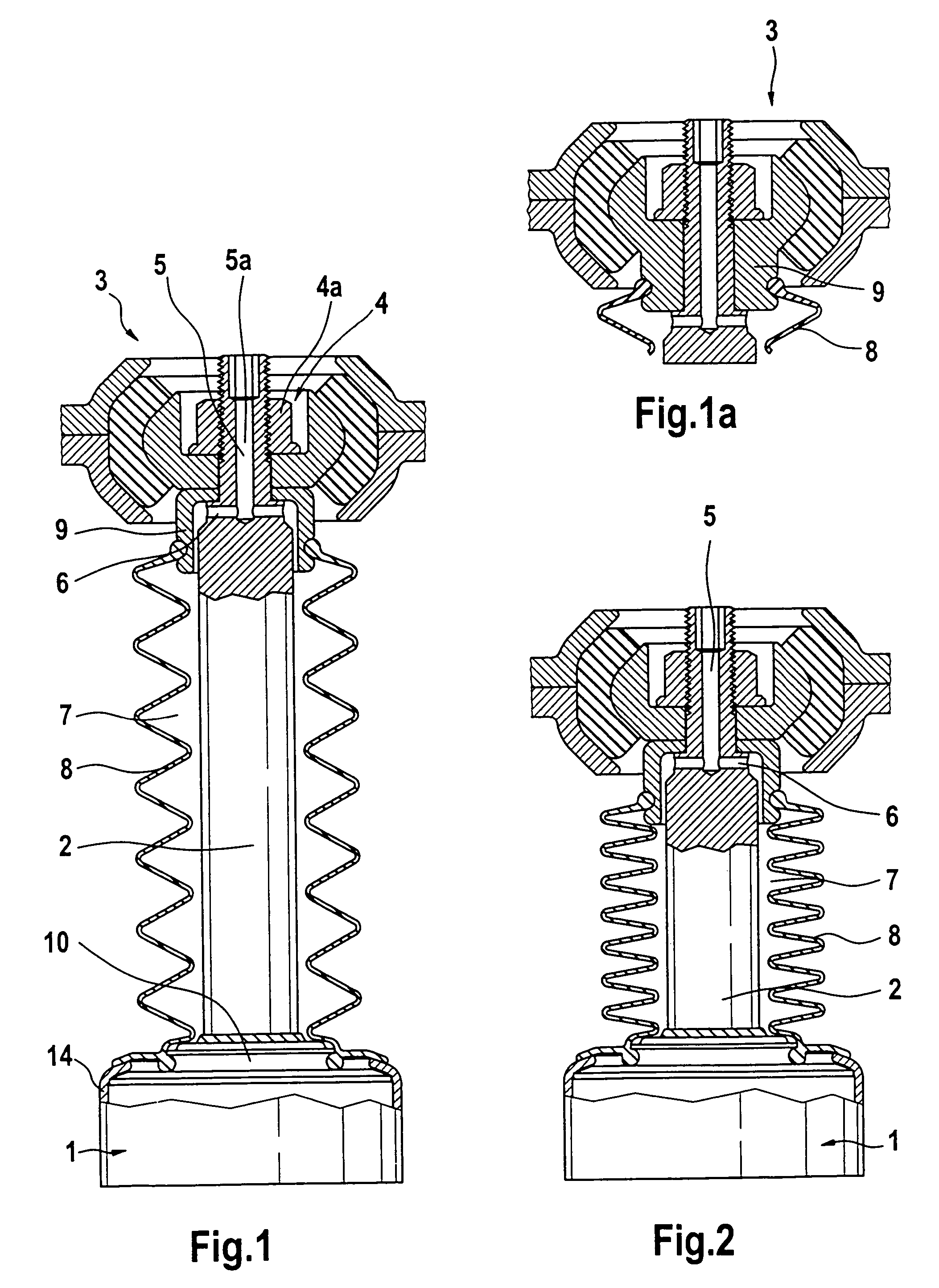 Bellows for hydraulic, hydropneumatic, or pneumatic piston-cylinder units