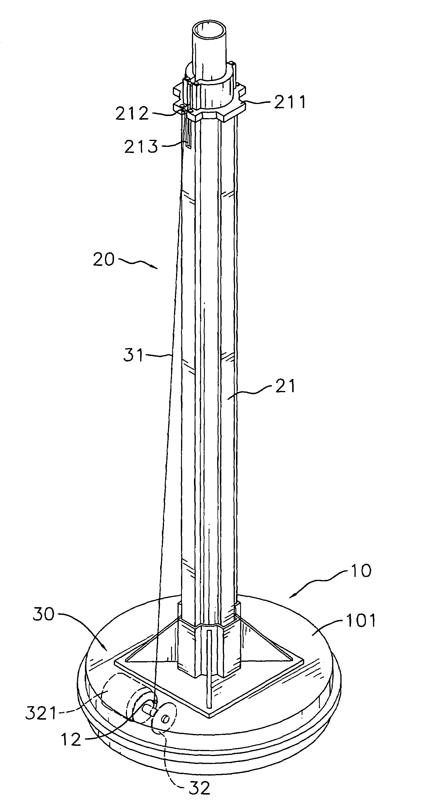 Adjustable trunk for an artificial Christmas tree