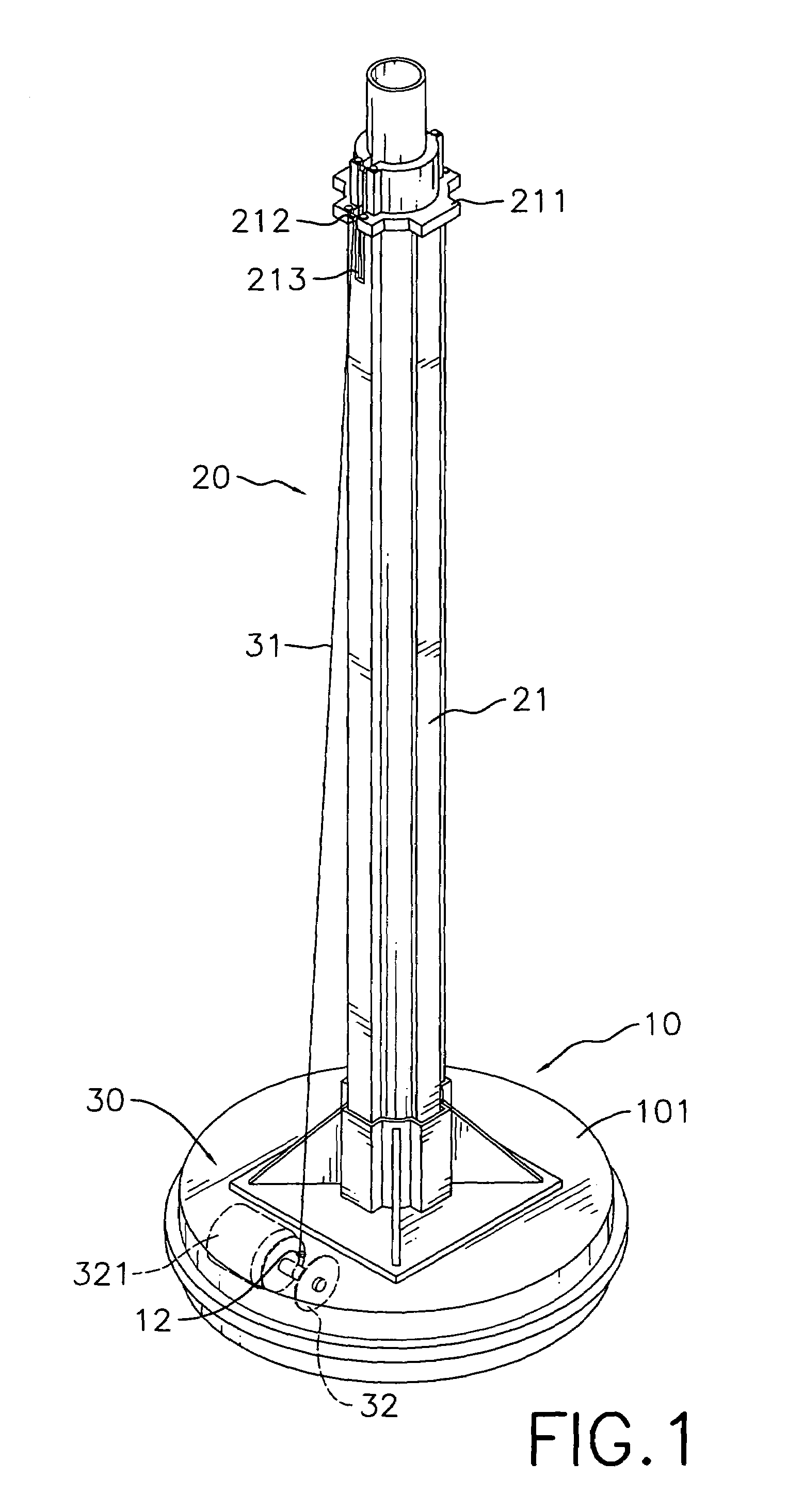 Adjustable trunk for an artificial Christmas tree