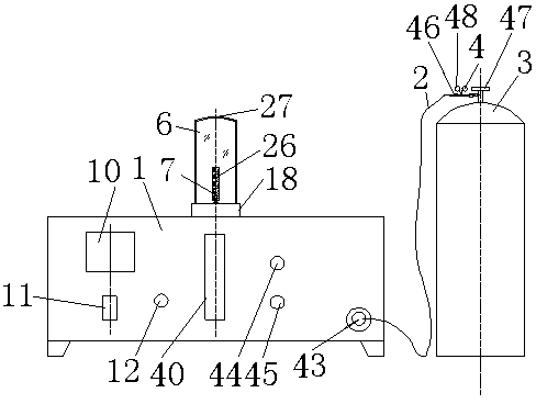 Portable oxygen index testing device and application method