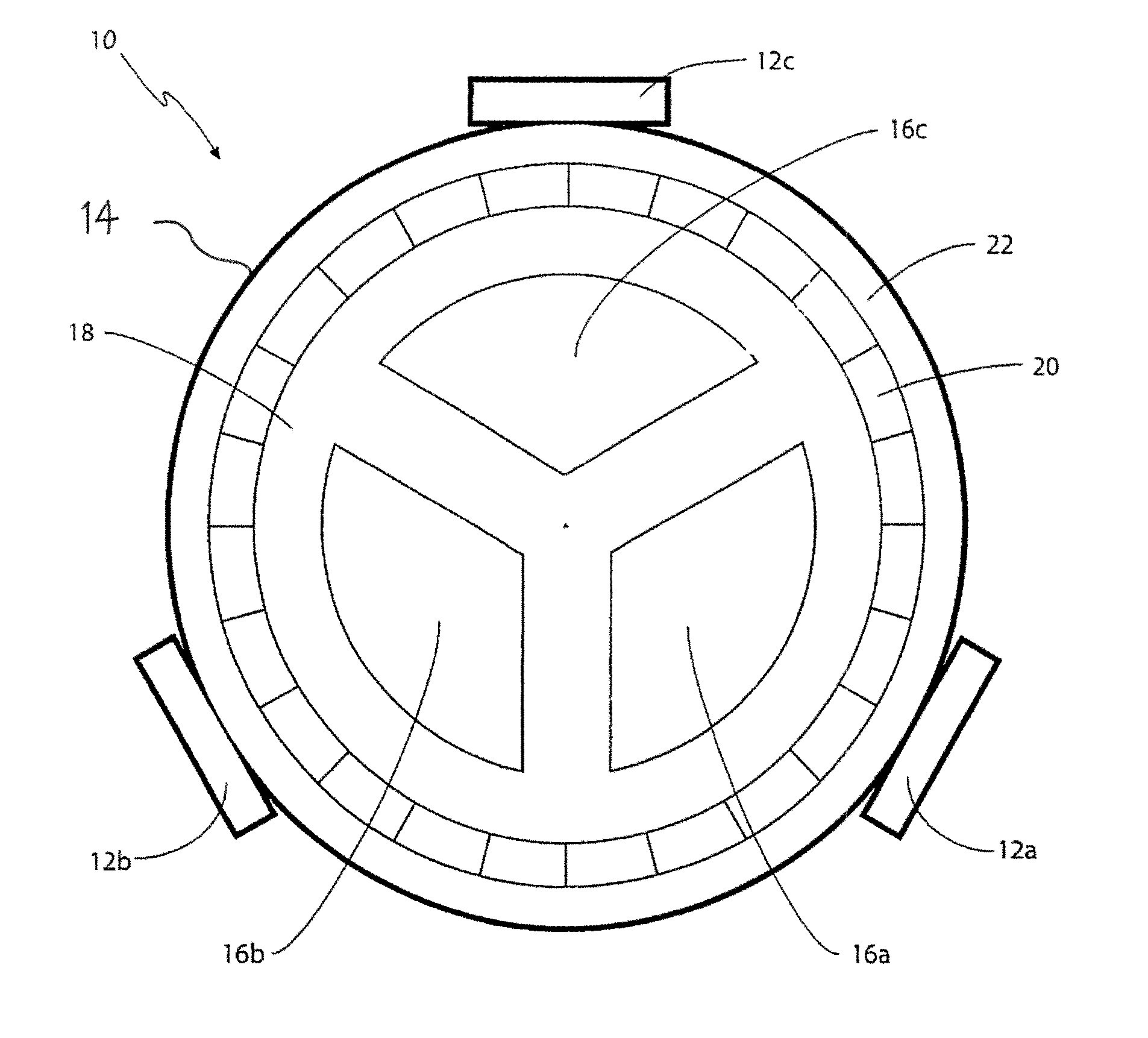 3-phase faraday optical current sensor assembly