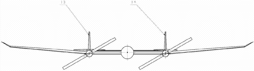 Oil-electricity hybrid power vertical lifting fixed wing long-endurance unmanned aerial vehicle