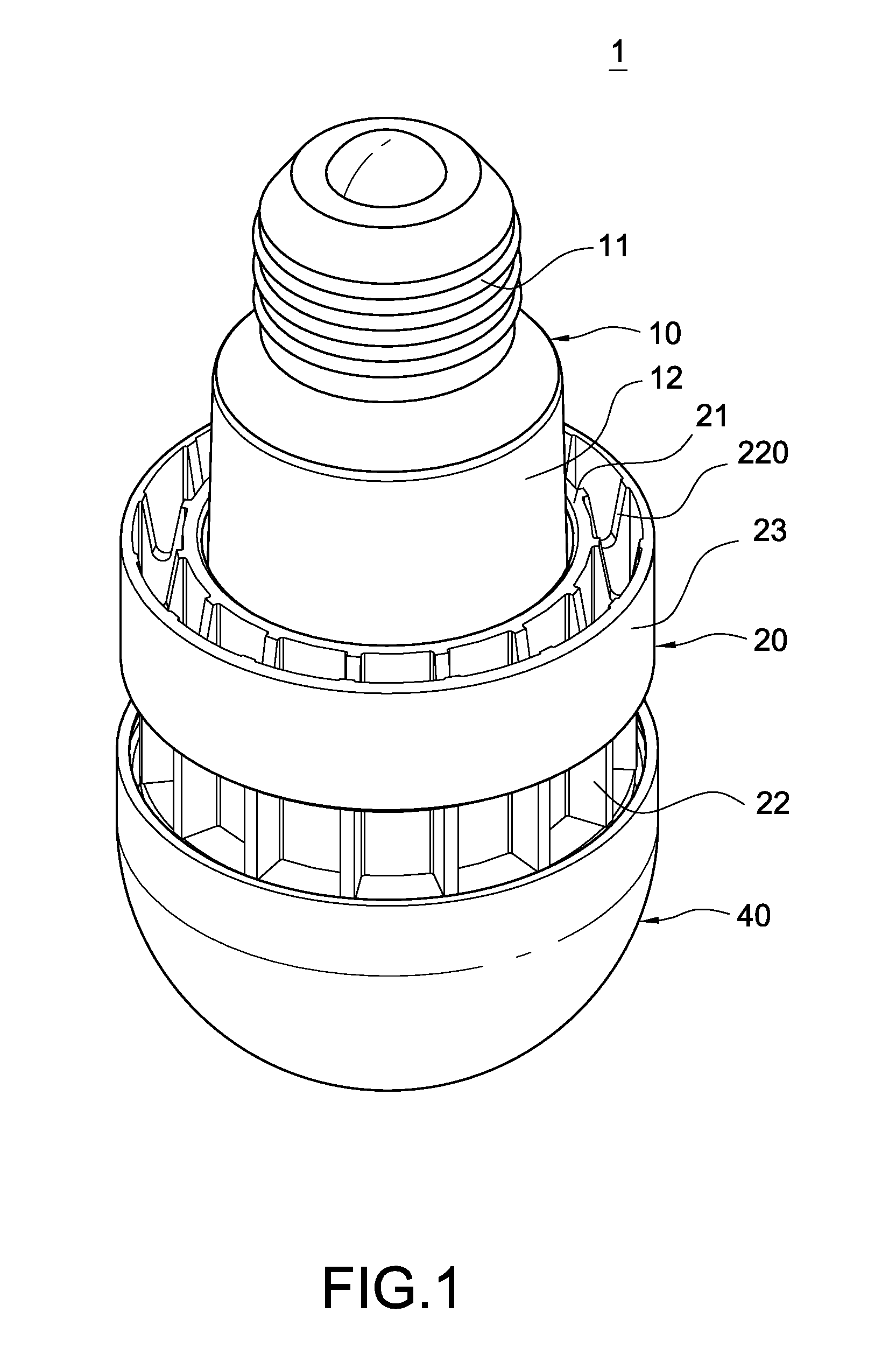 LED bulb with heat dissipater