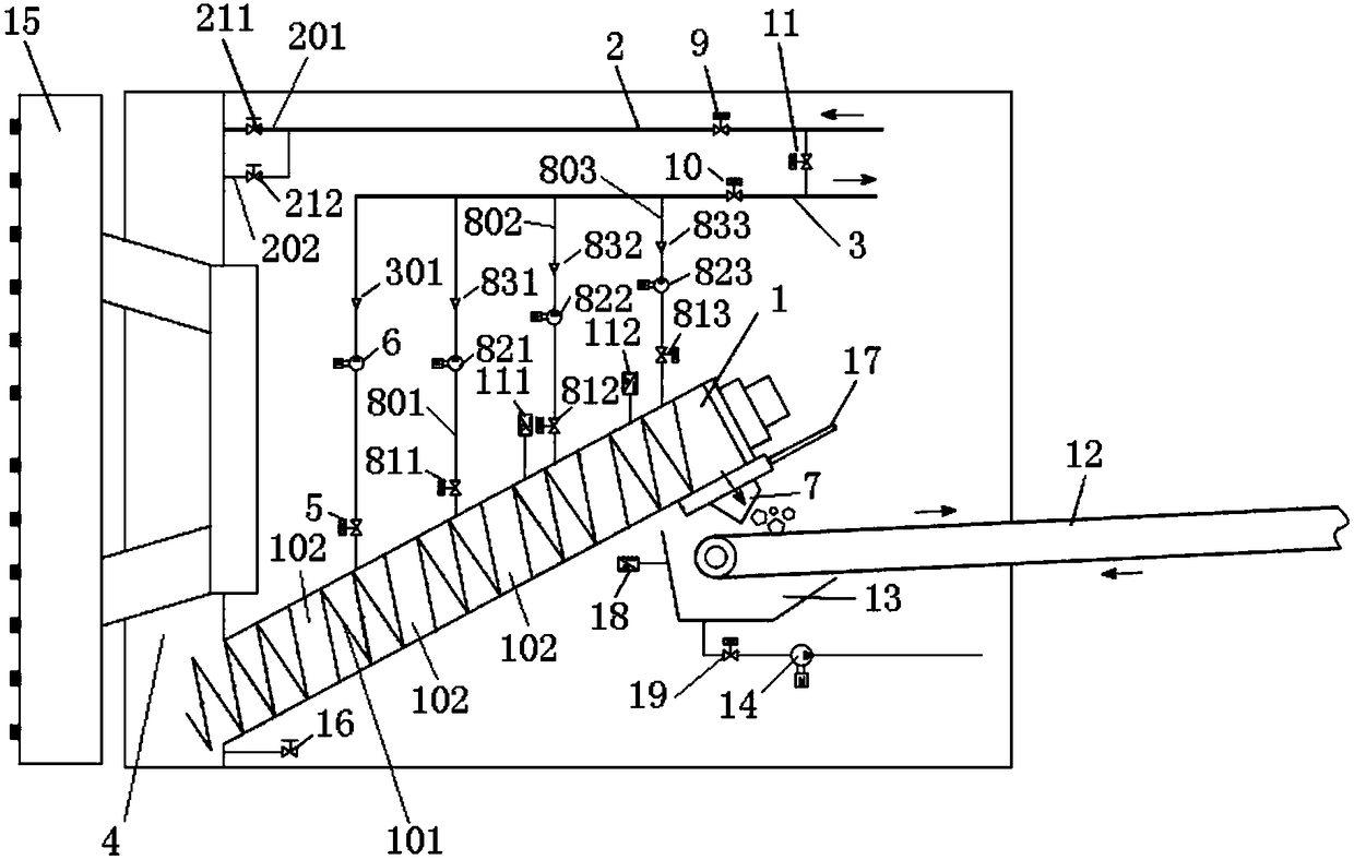 Stepwise decompression type shield machine