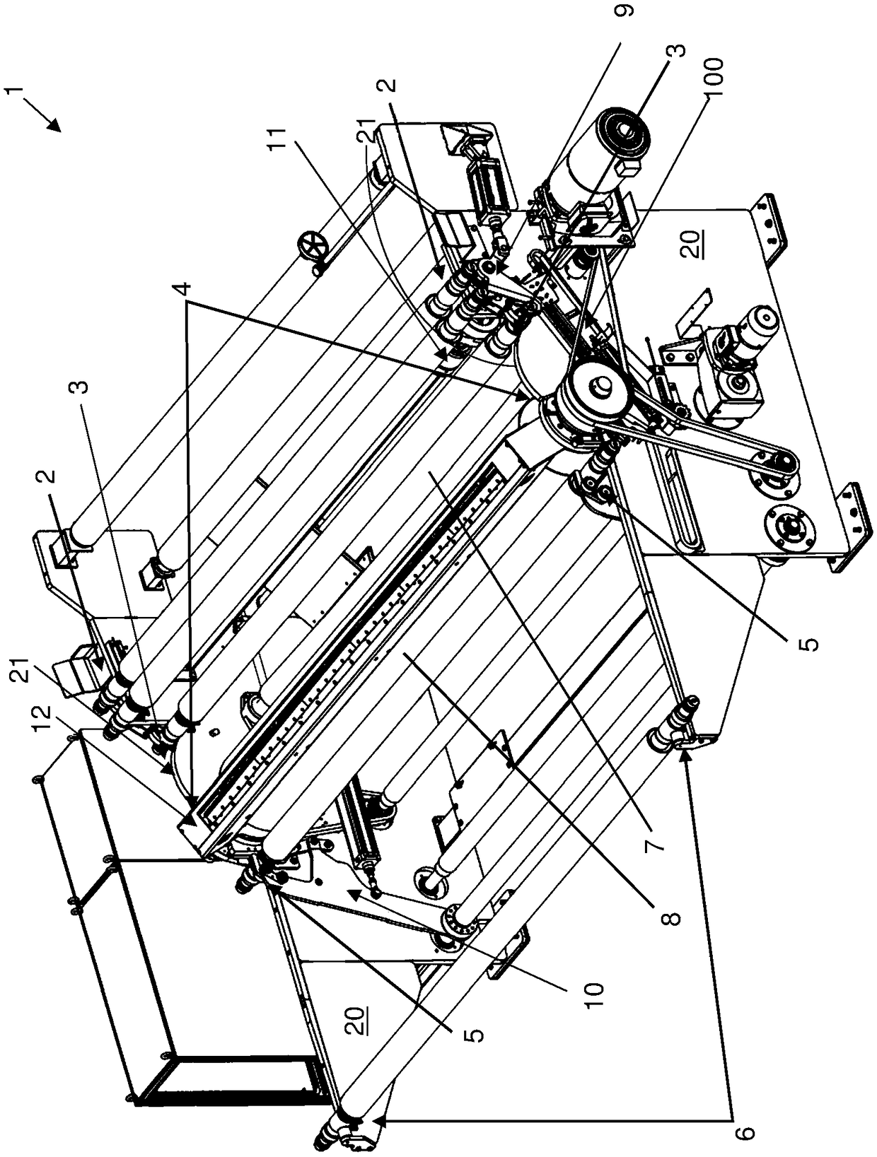 Transport device for web winder