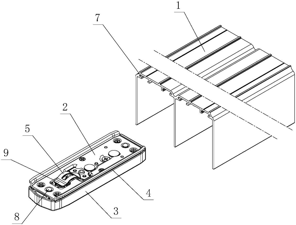 Poking device automatic position searching structure for furniture sliding door