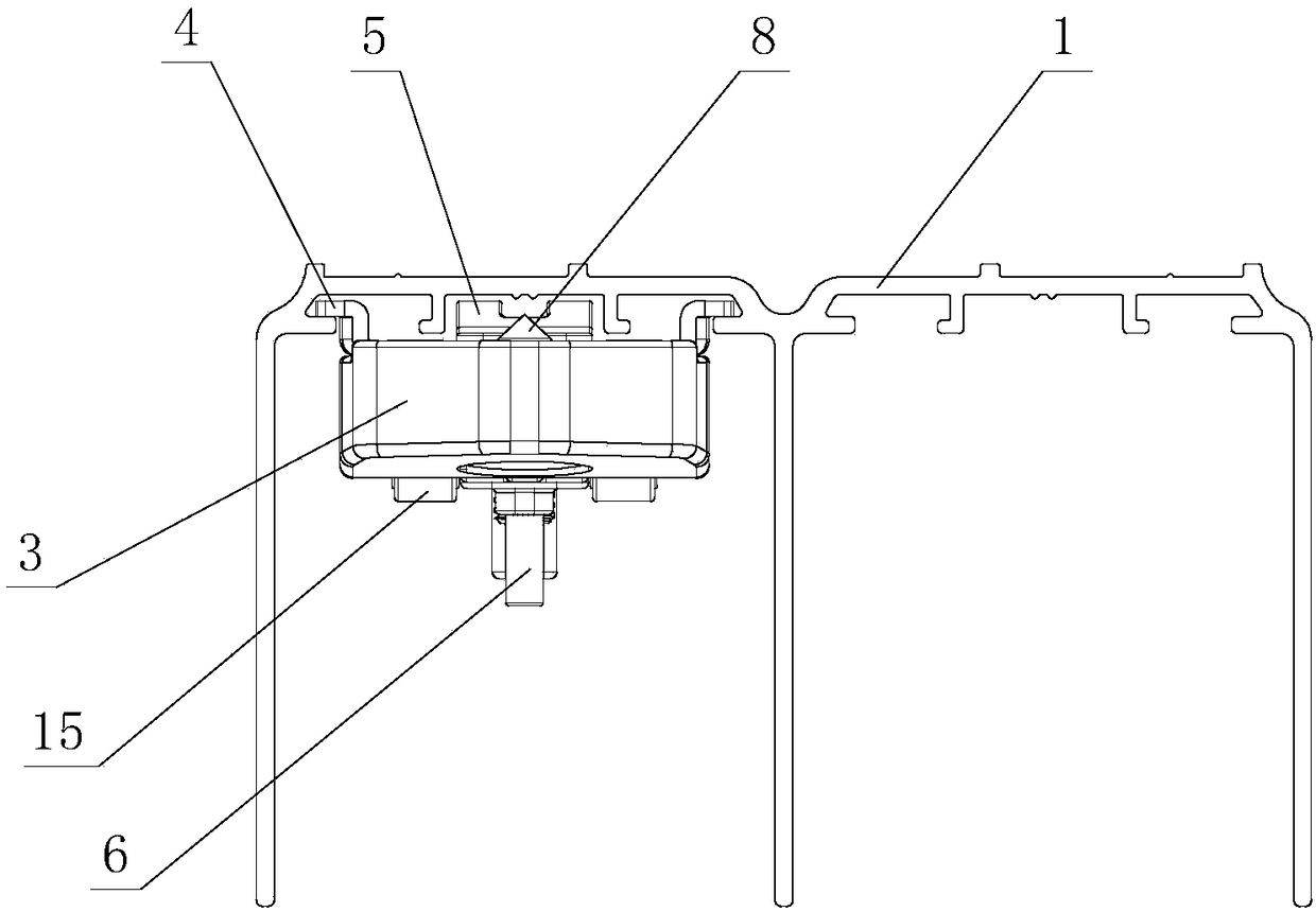 Poking device automatic position searching structure for furniture sliding door