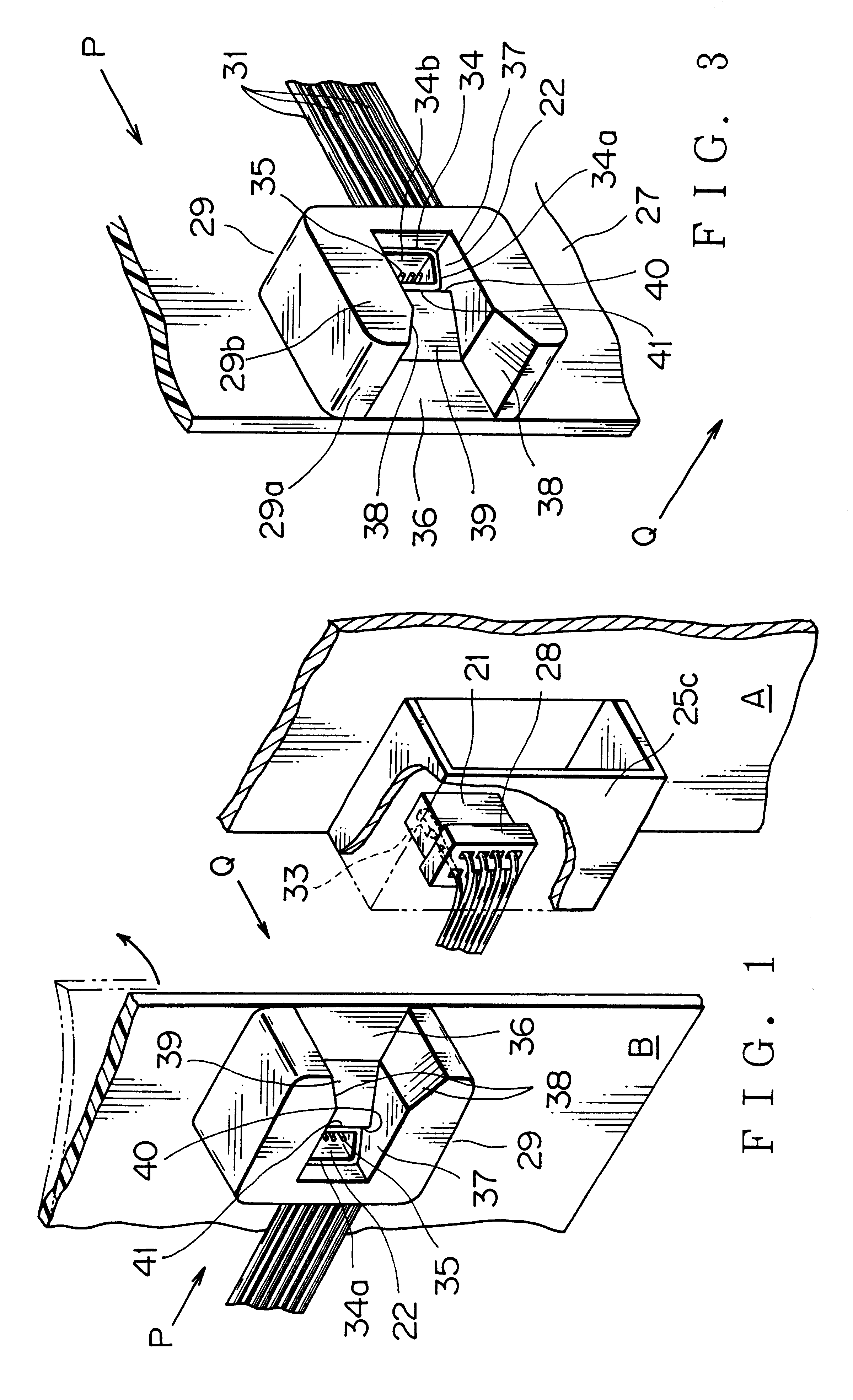 Connector connecting structure