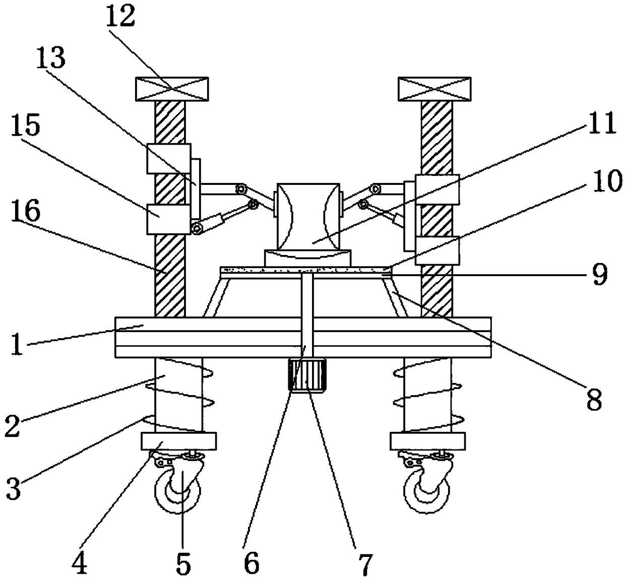 Adjustable fixation device based on automotive seat test bench