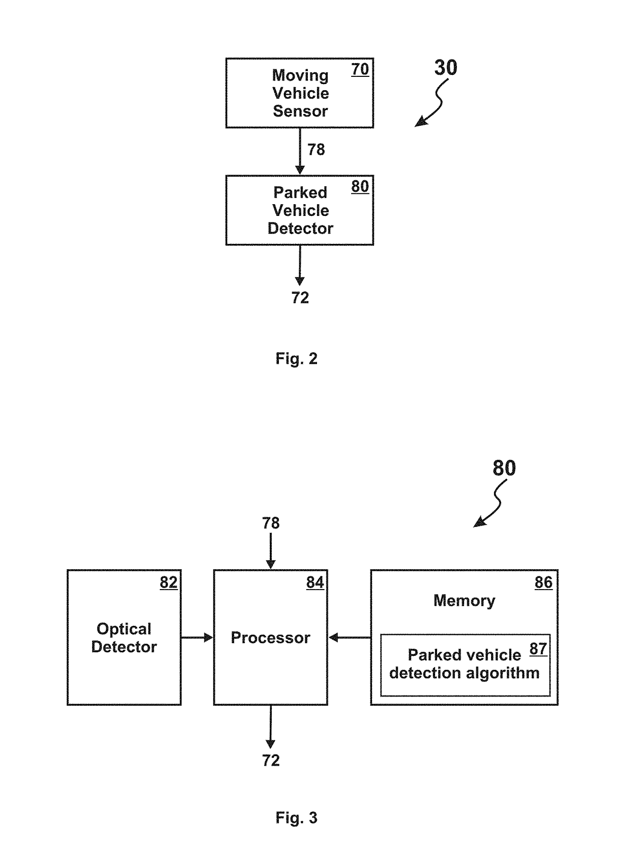 Night Detection of Front-Parked Vehicles