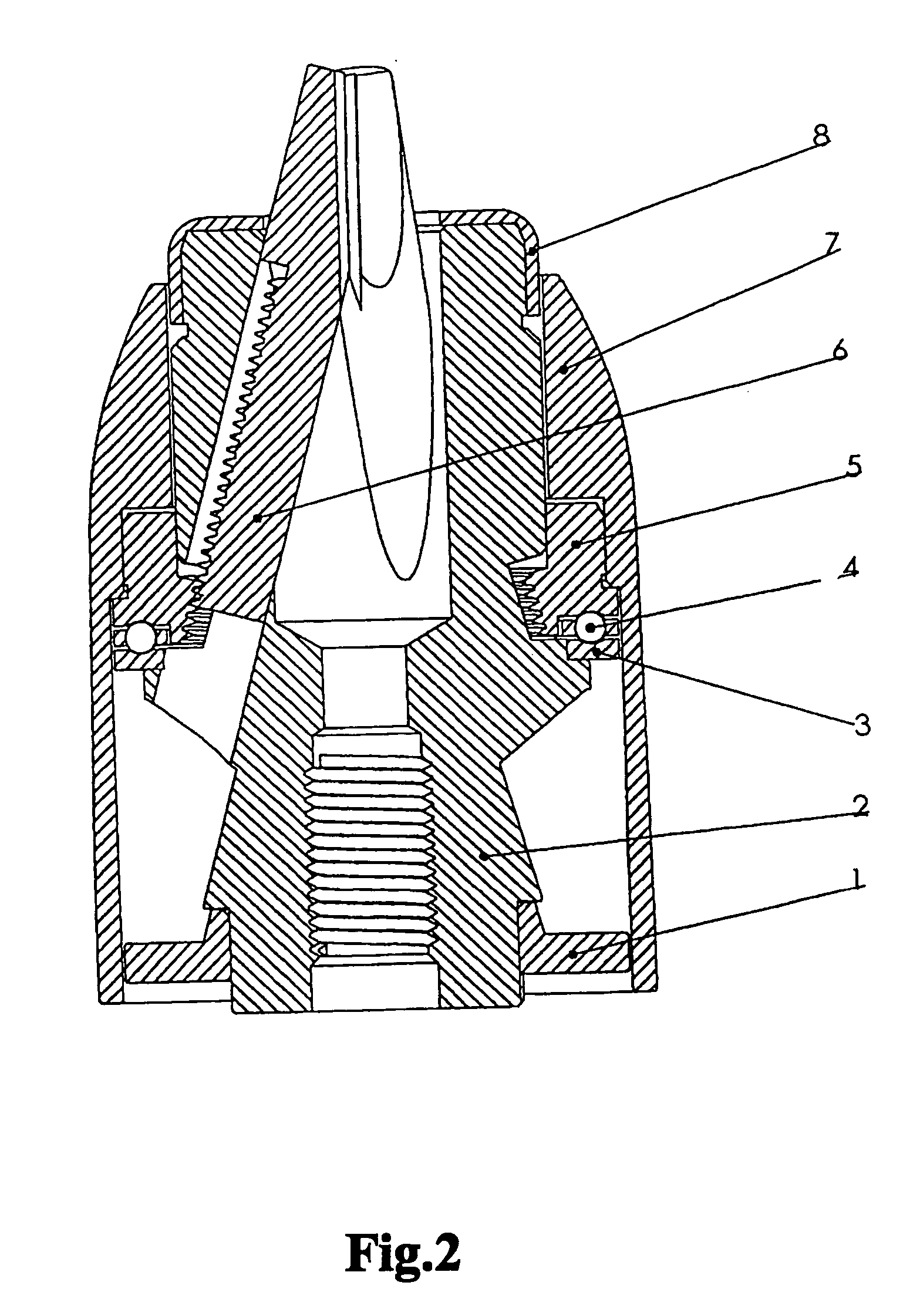 Self-tightening keyless chuck