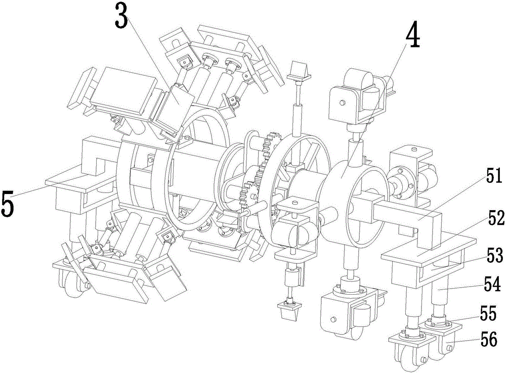 Intelligent drying and rust removing all-in-one machine used for inner wall of oil pipeline