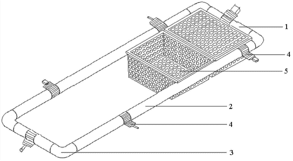 Crab cage culture module with connecting device and system thereof