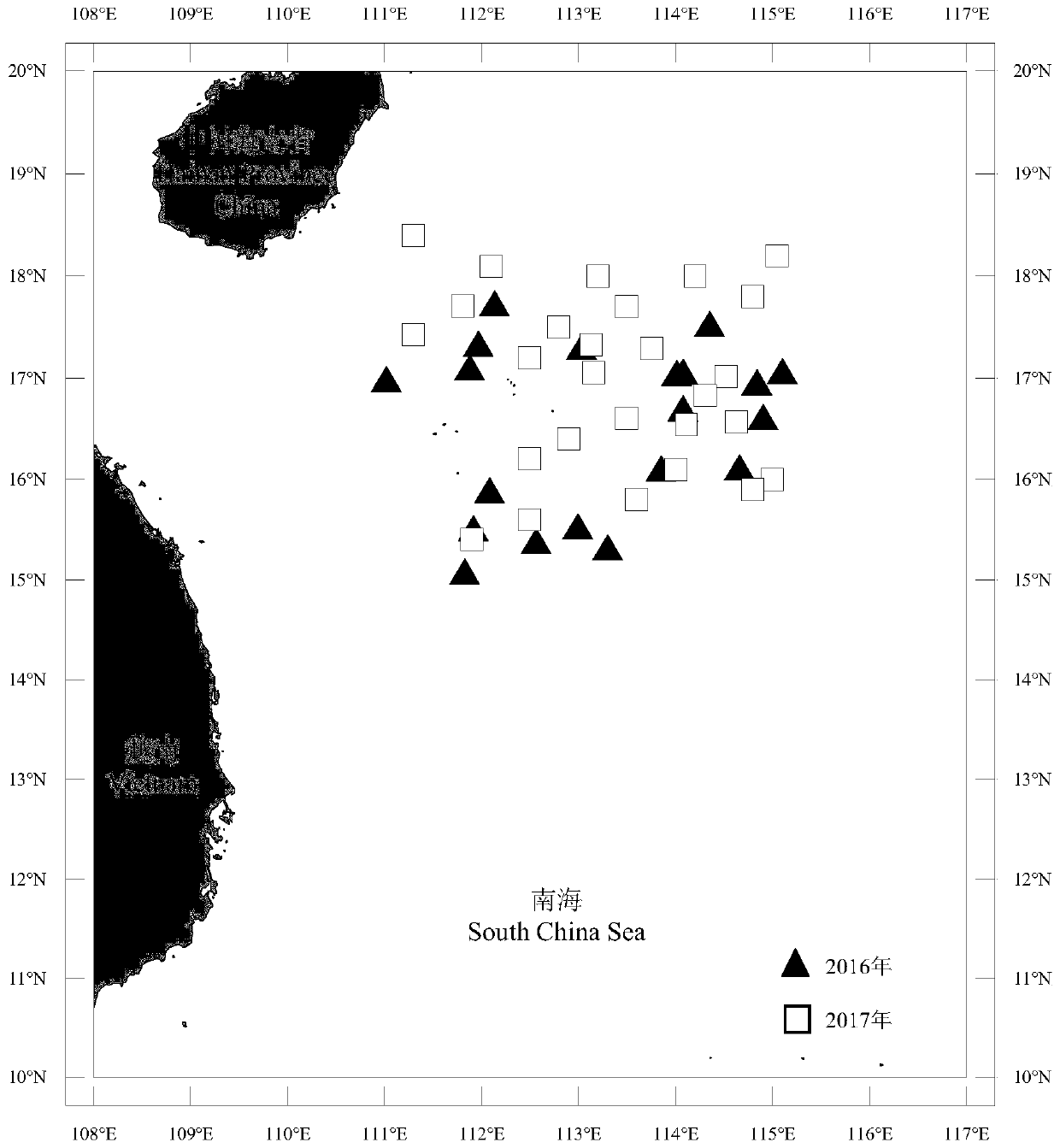 Method for measuring age and individual growth size of sthenoteuthis oualaniensis on basis of external form of otolith