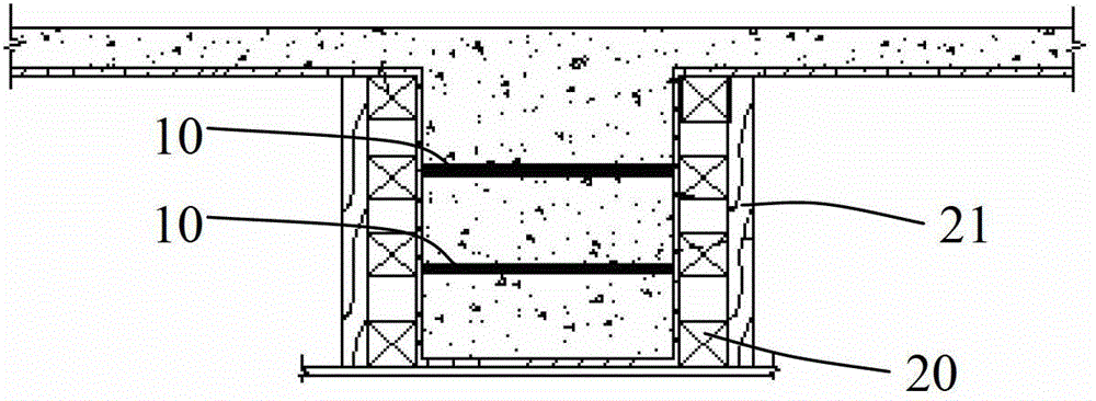 Construction method for prefabricating mortar filled polyvinyl chloride (PVC) tube as inner support for beam side dies