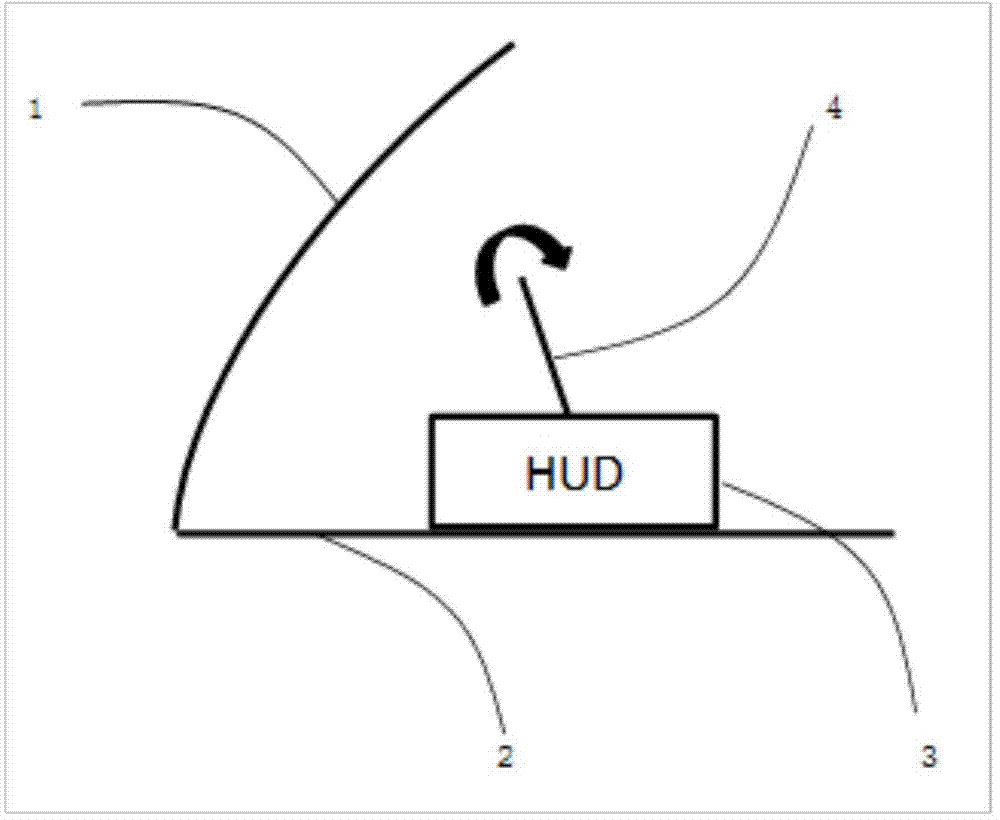 Vehicle-mounted head-up display based on TOLED screen and mounting application method