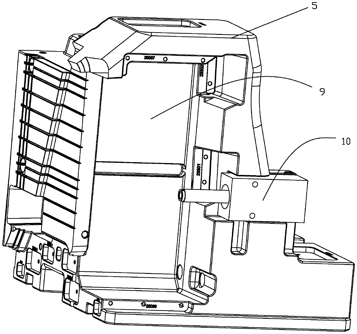 Vehicle filter outer shell core pulling mechanism