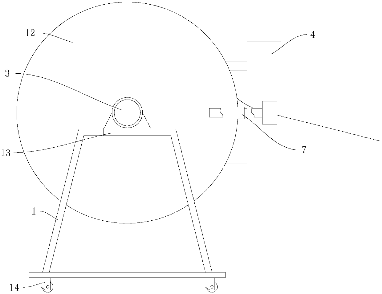 Cable automatic take-up device